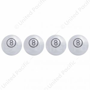 Chrome Large "8" Ball Valve Caps (4-Pack)