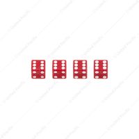 Red Dice Valve Caps With White Dots (Set of 4)