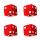 Red Dice Valve Caps With White Dots (Set of 4)