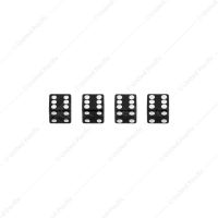 Black Dice Valve Caps With White Dots (Set of 4)
