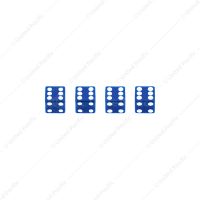 Blue Dice Valve Caps With White Dots (Set of 4)