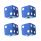 Blue Dice Valve Caps With White Dots (Set of 4)