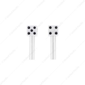 Dice Door Lock Knobs - White (2Pc/Set)