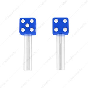 Dice Door Lock Knobs - Blue (2Pc/Set)