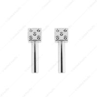 Chrome Dice Door Lock Knobs (2Pc/Set)