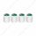 Chrome Round Valve Caps With Green Crystal (4-Pack)