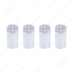 Chrome Bullet Casing Valve Caps (4-Pack)