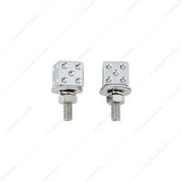 Chrome Dice License Plate Fastener (2-Pack)
