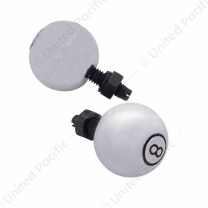 Chrome Large "8" Ball License Plate Fastener (2-Pack)