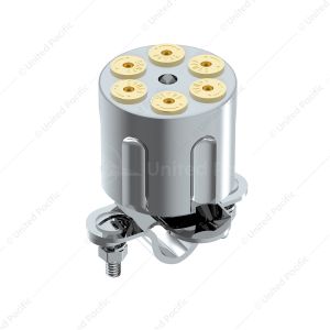 Chrome Aluminum Gun Cylinder Steering Wheel Spinner