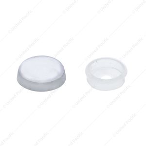 Chrome Plastic Snap-On Screw Cap For 1/4" Screw