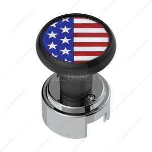 Thread-On Gearshift Knob With Adapter & USA Flag Sticker For Eaton Fuller Style Shifter