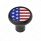 1/2"-13 Thread-On Gearshift Knob With USA Flag Sticker - Black