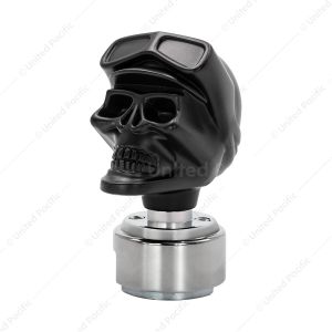 Skull Biker Gearshift Knob With 13/15/18 Speed Adapter - Black
