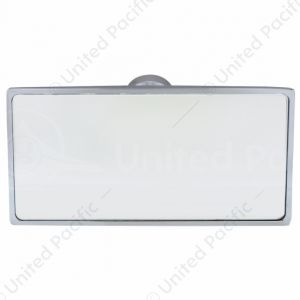 Rectangular Chrome Plated Aluminum Interior Rear View Mirror With Glue-On Mount