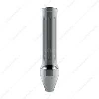 Dallas Style Grooved Grip Handle With Beer Tap Adapter - Chrome