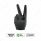 Peace Sign Hood Ornament-Matte Black