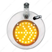 8-1/2" 430 Stainless Steel Convex Heated Mirror With LED - Driver