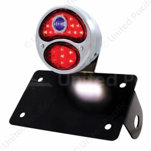 SS 1928 DUO Lamp & Blue Dot Style LED Tail Light Assembly With Horizontal Mounting Bracket For Motor