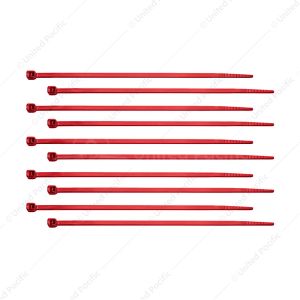 6" Nylon Cable Zip Ties - Red (10-Pack)