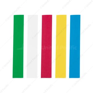 Assorted 3/8" Blue,Clear,Green,Red,Yellow Heat Shrink Tubing, 4" Long (5-Pack)