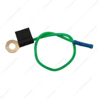 Fusible Link Wire - 14 AWG, Green w/ 5/16" Stud, (1) 10.5" Pc.