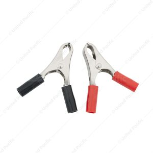 30 Amp Clamps w/ Vinyl Handles, 1Red/1Black 1 Set.