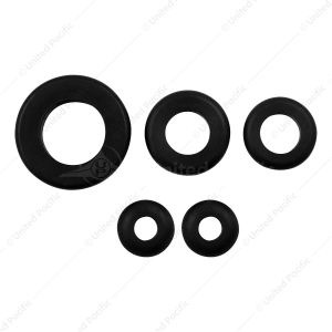 21/32", 7/8",1",1 3/8" Mounting Holes Black Vinyl Grommets (5-Pack)