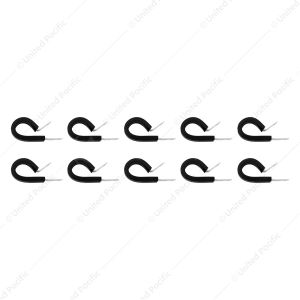 5/8" I.D. Santoprene Insulated Clamps w/ 1/4" Mounting Hole (10-Pack)