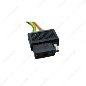 4-Way Flat Molded Female Trailer Connector w/ Polarized Plugs, 1 Pc.