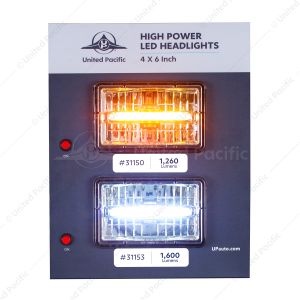 Display For 4" X 6" Lights - High/Low Beam