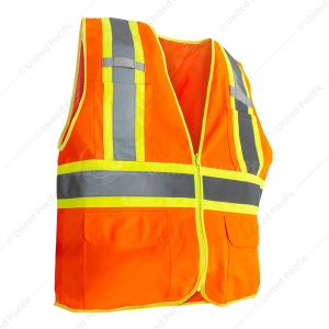 RigGear High Visibility Reflective Orange Safety Vest-Small
