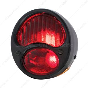 12V Tail Light Assembly With Black Housing, All Red Lens For 1928-31 Ford Model A - R/H