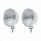 7" Chrome Dietz Style Headlight With 12 Volt H6024 Halogen Seal Beam Bulb (Pair)