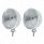 7" Stainless Dietz Style Headlight With 12 Volt H6024 Halogen Seal Beam Bulb (Pair)
