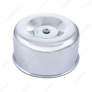 4" Round Smooth Chrome Air Cleaner For 2-5/8" Dual Barrels Carburetors