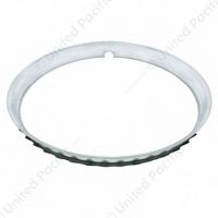15" Smooth Stainless Steel Beauty Rim