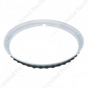 15" Ribbed Stainless Steel Beauty Rim