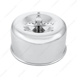 2-5/16" Single Barrel Chrome Smooth Air Cleaner With 3-Wing Screw