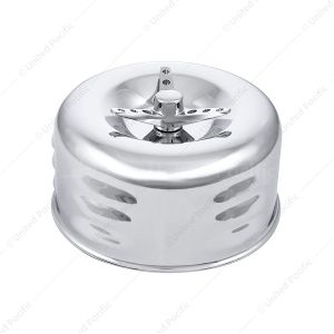4" Round Short Neck Louvered Air Cleaner With 3-Wing Screw