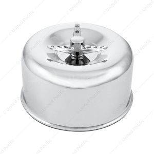 Chrome Short Neck Smooth Air Cleaner With 3-Wing Screw