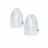 Chrome Wiper Shaft Bullets For 0.55" Dia Shafts (Pair)