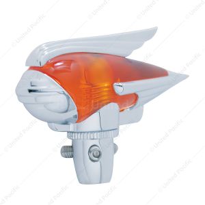 Chrome Die-Cast Antenna Topper, Amber