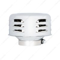 4" Round Louvered Air Cleaner For Carburetors With 2-5/16" Neck-Chrome