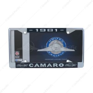 Chrome License Plate Frame For 1981 Chevy Camaro