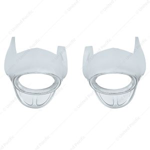 Chrome Rear Bumper Ends For 1957 Chevy Passenger Car (Pair)