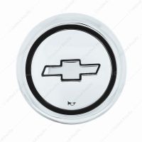 Chrome Horn Button Cap With Bow Tie Logo For 1967-72 Chevy Truck