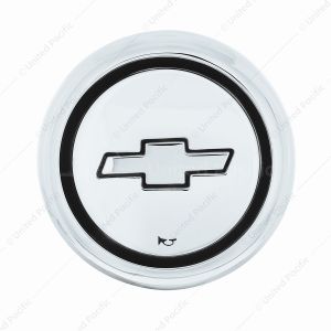 Chrome Horn Button Cap With Bow Tie Logo For 1967-72 Chevy Truck