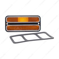 Deluxe Side Marker Light With Stainless Steel Trim For 1968-1972 Chevrolet & GMC Truck-Amber Lens