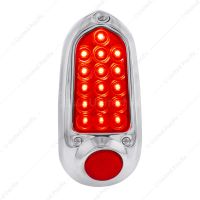 16 LED Tail Light With Stainless Steel Rim For 1949-50 Chevy Passenger Car - L/H